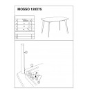 Стол обеденный SIGNAL MOSSO I белый/дуб 120/75